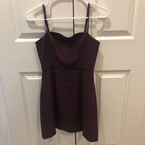 plum colored formal dress